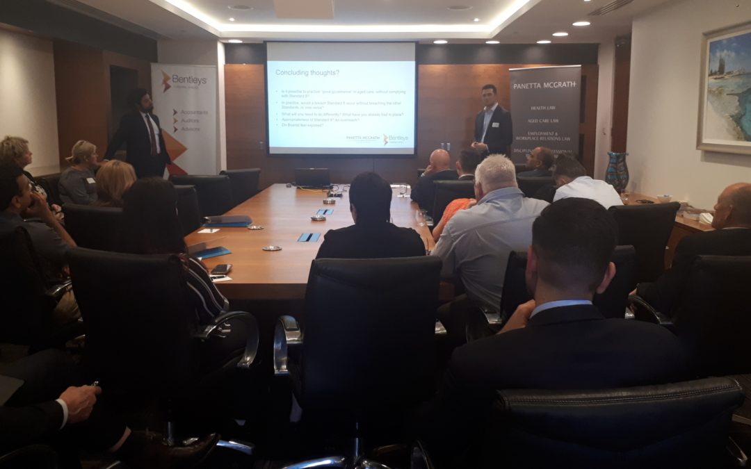 Panetta McGrath Lawyers and Bentleys (WA) share insights on the new Standard 8 in aged care
