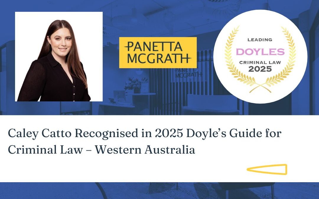 Caley Catto Recognised in 2025 Doyle’s Guide for Criminal Law – Western Australia