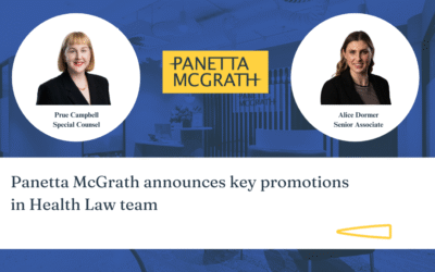 Panetta McGrath announces key promotions in Health Law team