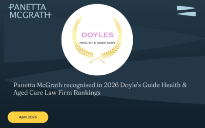 Panetta McGrath recognised in 2026 Doyle’s Guide Health & Aged Care Law Firm Rankings