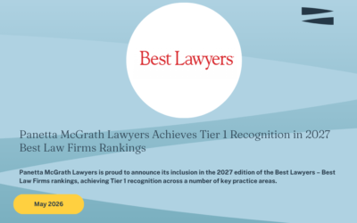Panetta McGrath Lawyers Achieves Tier 1 Recognition in 2027 Best Law Firms Rankings